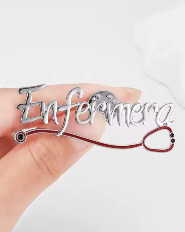 Pin - Enfermera Plateado